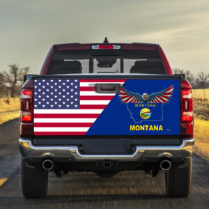 Montana Truck Sticker Wrap Montana American Truck Tailgate Decal Sticker Wrap TRL1698TDv1