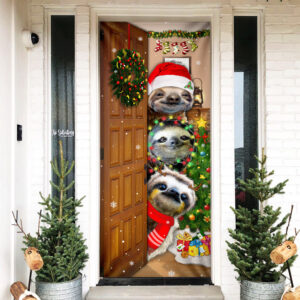 Sloths Christmas Door Cover MLH2053D