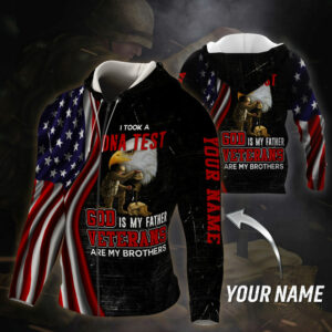 Personalized Veterans Are My Brothers Veterans Zip Hoodie PS2112ZHCTv1