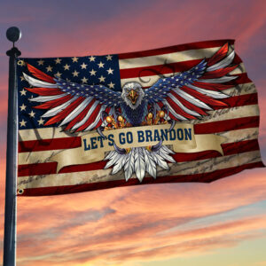 Eagle American Grommet Flag Let's Go Brandon BNT359GFv1