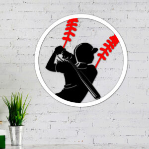 Baseball Hanging Metal Sign Love NNT132MSv1