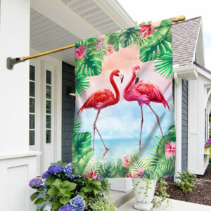 Flamingo Couple Flag QNN683F