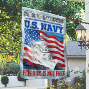 U.S. Navy Flag Proud To Have Served Freedom Is Not Free LHA1990F