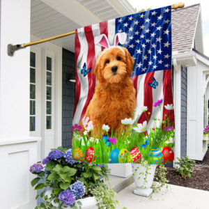 Goldendoodle Happy Easter Day American Flag THN3652Fv2