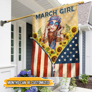 Personalized Month Birthday Girl Flag TTN507FCT