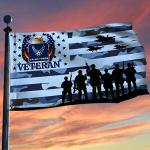 U.S.A.F Veteran Grommet Flag U.S Air Force Veteran American Eagle DBD3255GF