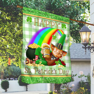 Irish Leprechaun Flag Happy St. Patricks Day LNH047F