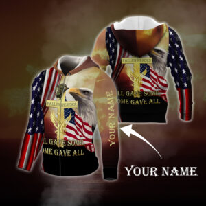 Personalized Veteran 3D Zip Hoodie All Gave Some, Some Gave All BNT238ZHCT