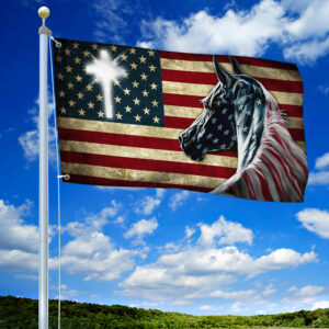 Patriot Horse American Grommet Flag LHA1965GF