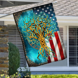 Tree Of Life Yggdrasil Viking Flag MLH2173F