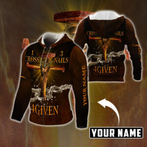 Personalized Jesus  Zip Hoodie 1 Cross 3 Nails 4Given NTB09ZHCT
