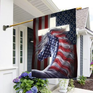 Horse American Flag Horse With Jesus BNT463F