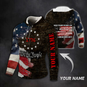 Personalized We The People Custom Name Zip Hoodie QNK1051ZHCT