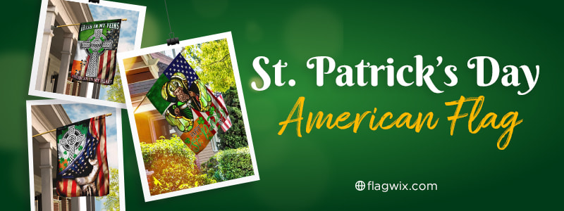 ST Patricks Day American Flag