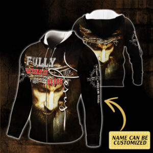 Personalized Jesus Christian. Fully Vaccinated By The Blood Of Jesus Zip Hoodie THH3690ZHCT