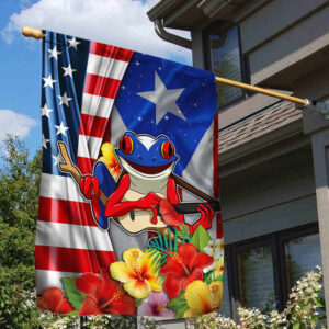 Coqui Frog Puerto Rico Flag LHA2025F