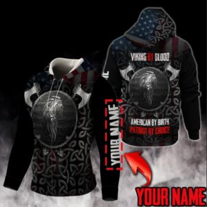 Personalized 3D Zip Hoodie Viking By Blood BNV380ZHCT
