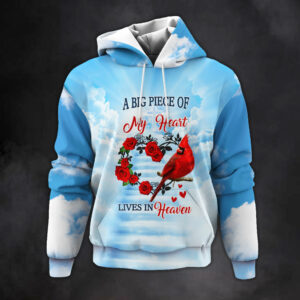 A Big Piece Of My Heart Lives In Heaven Cardinal Hoodie QNN685H