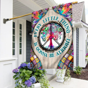 Hippie Tree Flag Every Little Thing Is Gonna Be Alright TTN471F