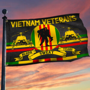 Vietnam Veteran Grommet Flag Blood Sweat Tears BNV459GF