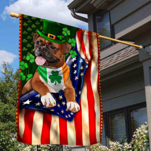 Boxer Dog Flag Irish Saint Patrick's Day MLH2168F