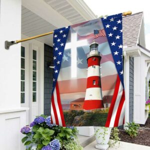 Patriotic Lighthouse American Flag DBD3242F