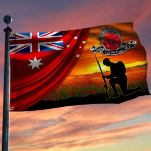 Remembrance Day Flag Australian Veteran Grommet Flag TRL1497GFv1