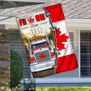 Canadian Truck Flag Freedom Convoy 2022 Freedom Over Fear MLH2215F