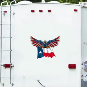 Texas Truck Wrap, Vehicle Wrap American Eagle RV Decal TRL1589VW