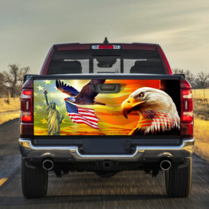 American Pride Truck Tailgate Decal Sticker Wrap Eagle Sunset Freedom DBD2993TD