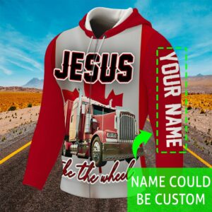 Personalized Freedom Convoy 2022. Jesus Take The Wheel. Truckers For Freedom American Canadian 3D Zip Hoodie TTV532ZHCT