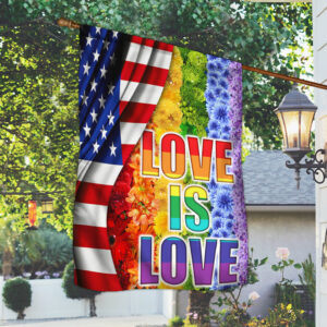 LGBT Flowers Flag Love is Love LHA2044F