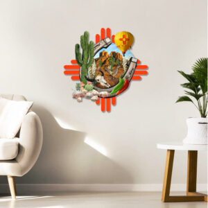 New Mexico Hanging Metal Sign Natural NTB501MS