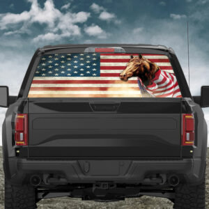 Horse Wrapped In Glory. American Patriotic Horse Rear Window Decal THN3710CD