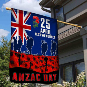 Anzac Day Veteran Lest We Forget New Zealand Flag MLH2251F