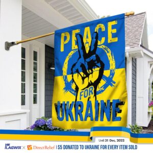 Peace For Ukraine Flag THH3842F