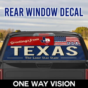 Texas Rear Window Decal The Lone Star State NTB560CD