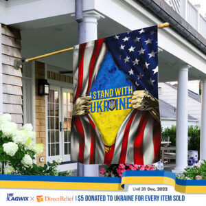 I Stand With Ukraine Flag. Ukrainian Flag. Stop War Flag NNT441F