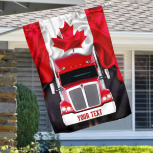 Personalized Canadian Red Truck Flag TTN547FCT