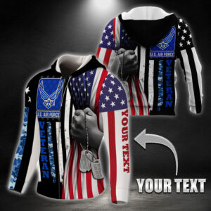 Personalized U.S. Air Force Veteran 3D Zip Hoodie THB3499ZHCT