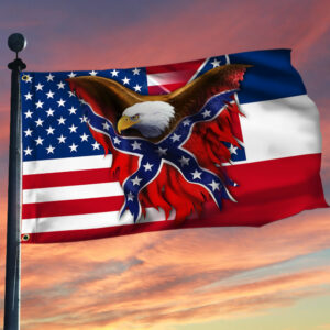 Mississippi Confederate States of America Eagle Grommet Flag LHA2128GF