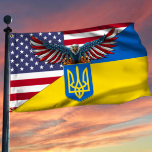 Ukrainian Flag American Ukrainian Grommet Flag TRL1871GF