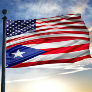 Puerto Rico Flag Puerto Rican American Grommet Flag TRH1906GF