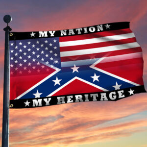 My Nation, My Heritage Confederate Dixie American Flag THH3821GF