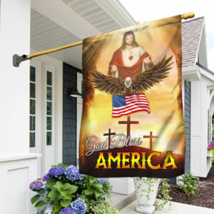 Jesus Flag American Eagle Patriot Jesus Christian American Flag TRH1938F