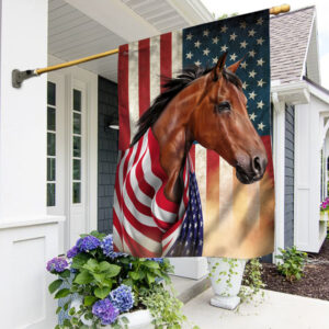Horse Wrapped In Glory. American Patriotic Horse Flag THN3710Fv1