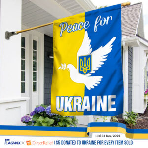 Peace For Ukraine US Flag THN3865F