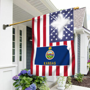 Kansas American Flag QTR14Fv4