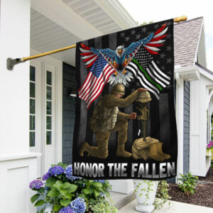 U.S. Veteran, Honor The Fallen Memorial American Flag TPT48F