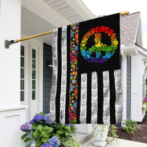 Hippie Peace Sign Flag Victory LNT07F
